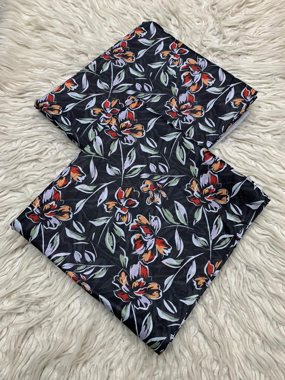 Bin Saeed 2Pc Lawn Digital Printed Unstitched Suit Vol-0159