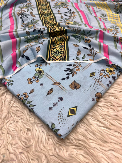 3Pc Same Digital Printed Lawn Suit 15