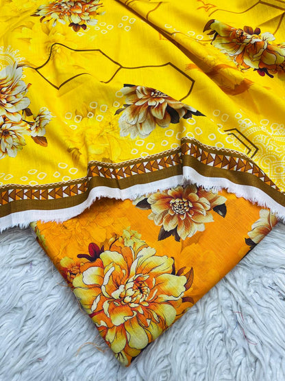 3Pc Slub Khaddar Unstitched Suit Vol-458