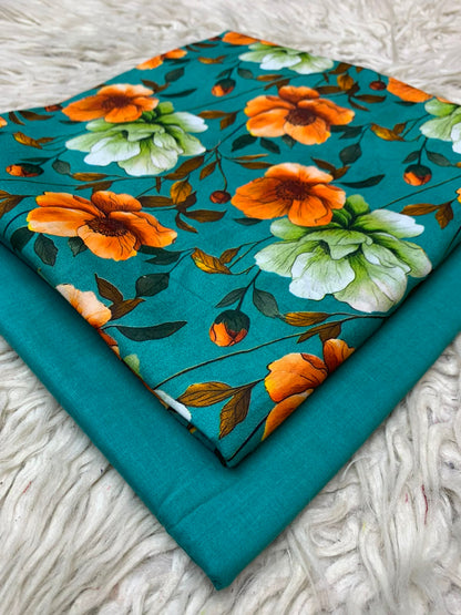 2Pc Printed Lawn Unstitched Suit 15