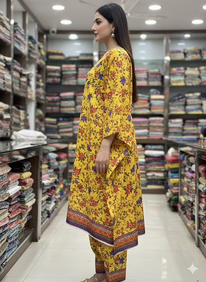 2 PC Cotton Allover Unstitched Suit Vol-1939