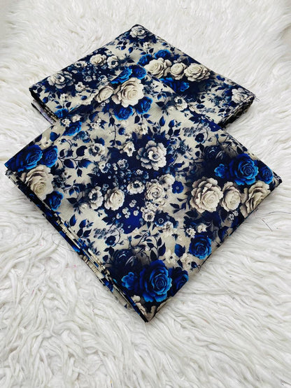 2Pc Viscose Slub Allover - Blue