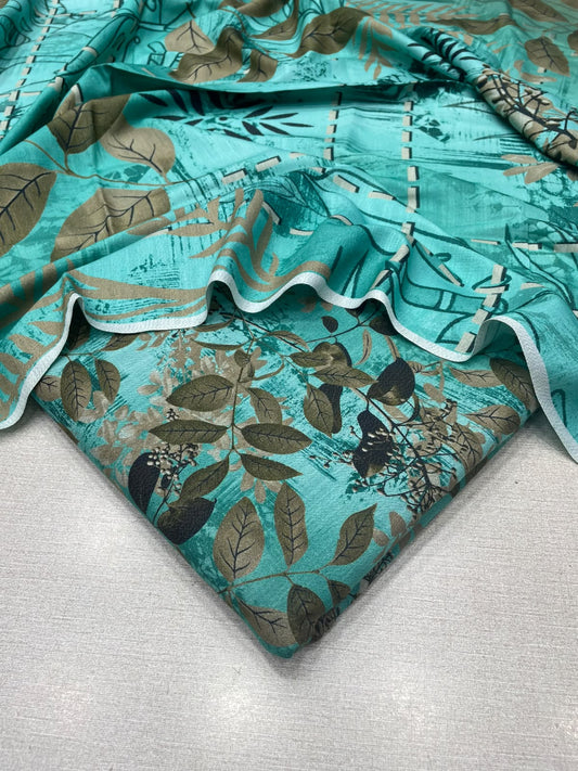 3Pc Slub Dhanak Unstitched Suit 0157