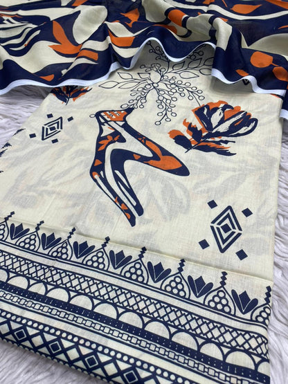 2Pc Lawn Kameez & Duppata Printed Suit  Vol-09