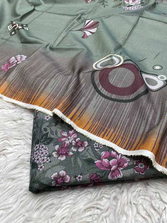 3Pc Chamki Khaddar Unstitched Suit Vol-0132