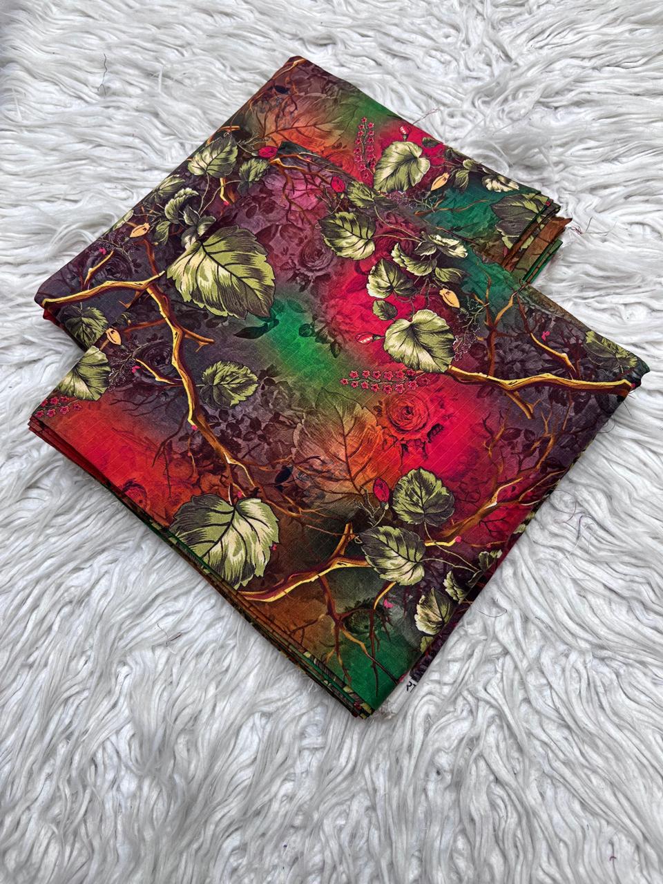 2Pc Bana Dora Linen Allover Suit Vol-401