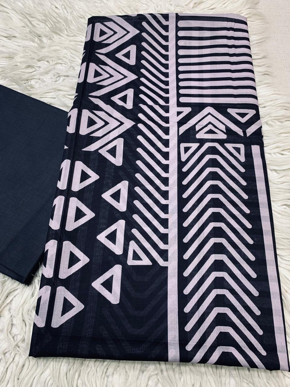 2Pc Printed Lawn Unstitched Suit 1028