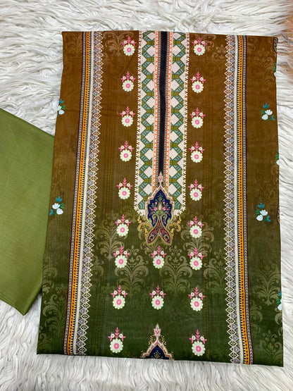 2Pc Printed Lawn Unstitched Suit 68