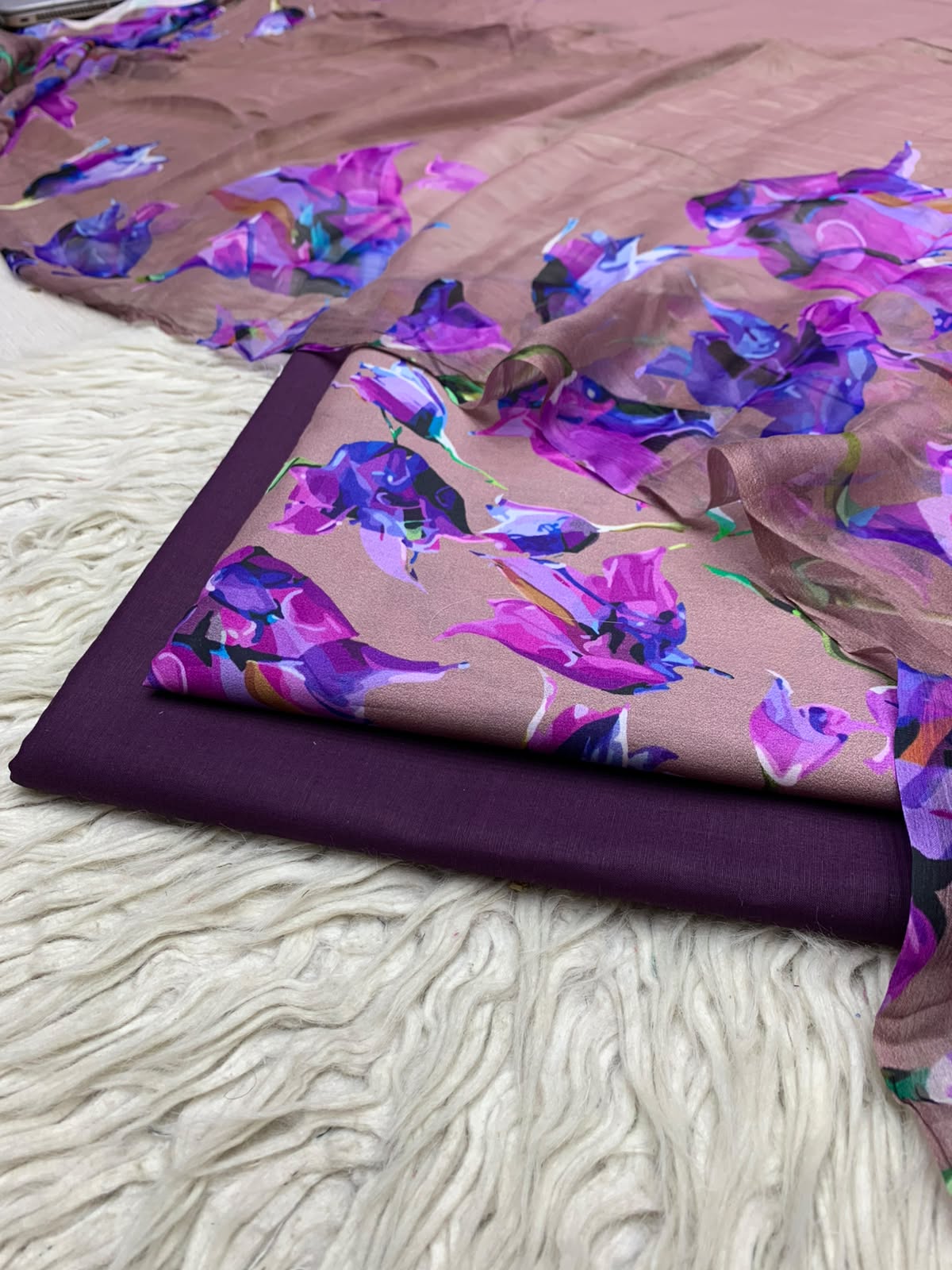 90x88 3Pc Premium Lawn Suit Vol-0020