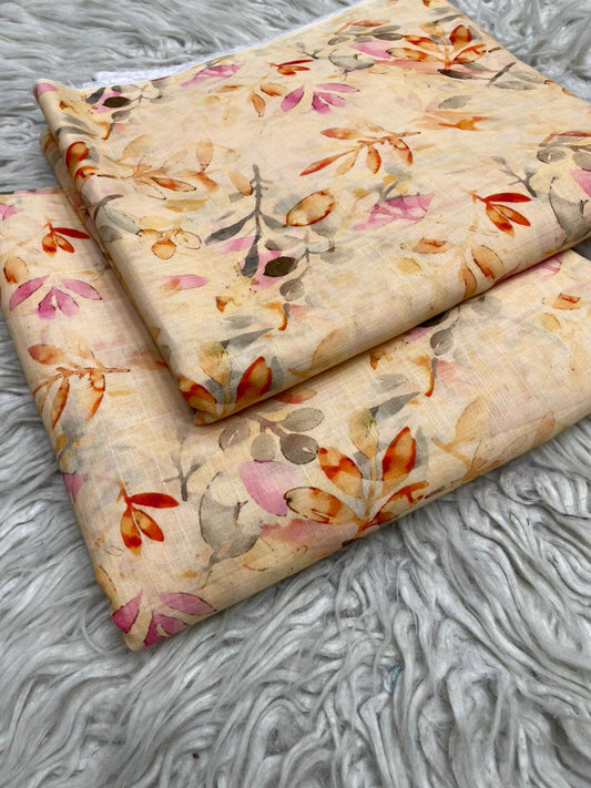 2Pc Supima Cross Slub Lawn Suit  Vol-25