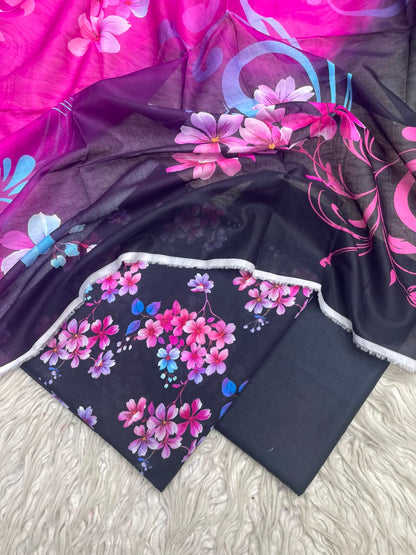 3Pc Lawn Digital Printed Unstitched Suit 15