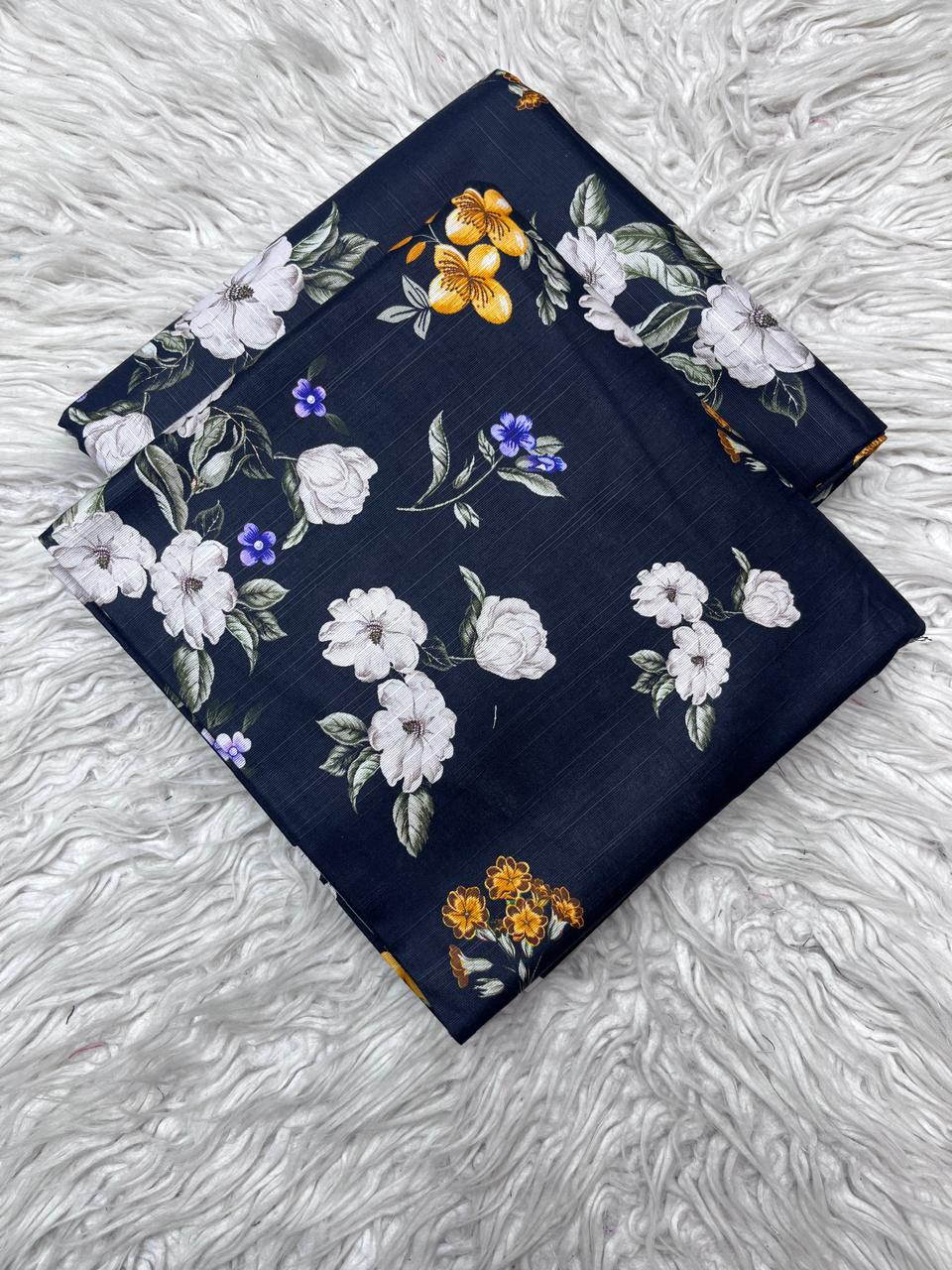 2Pc Slub Khaddar Allover Unstitched Suit Vol-0137