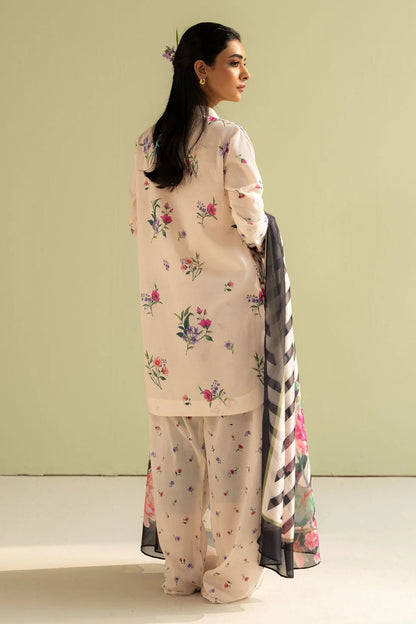 2Pc Kameez & Trouser - Ivory - D-1432