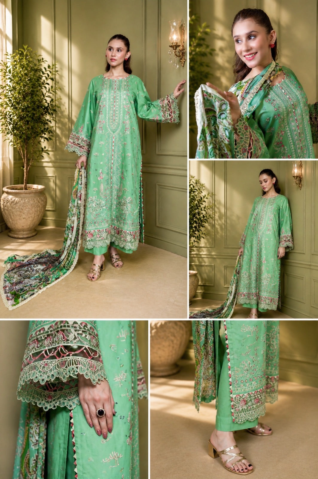 NOURA LUXURY ROYALE EMBROIDERED DRESS