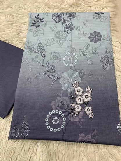 2Pc Dhaga Kari Print Lawn Suit Vol-525