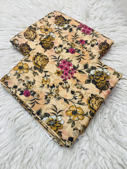 2 PC Khaddar Slub Allover Suit Vol-0093