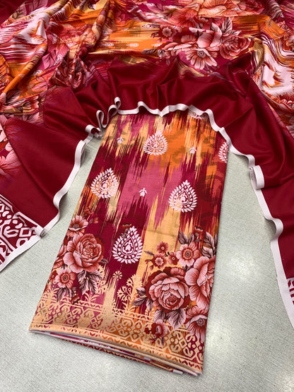 2Pc Staple Kameez & Dupatta Unstitched Suit 04