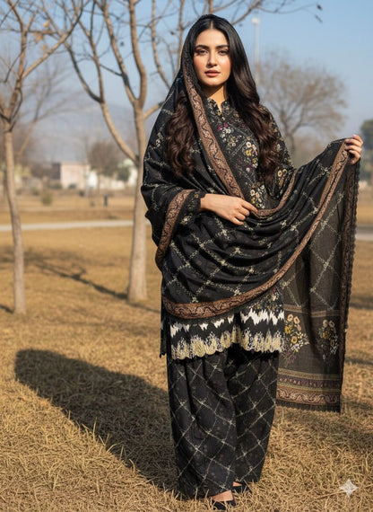 NOURA 3 PC UNSTITCHED SUIT VOL-0080
