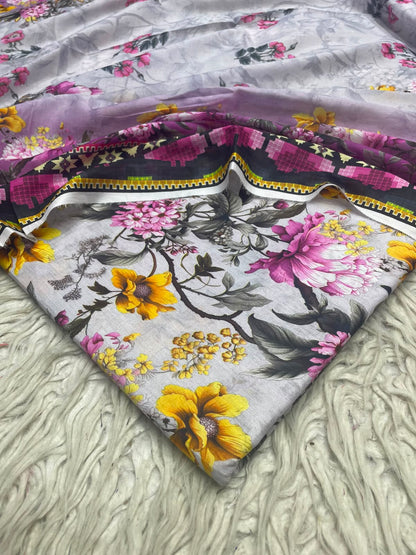 3Pc Same Digital Printed Lawn Suit 15
