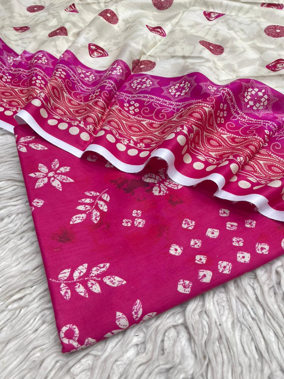 2Pc Lawn Kameez & Duppata Printed Suit  Vol-3209