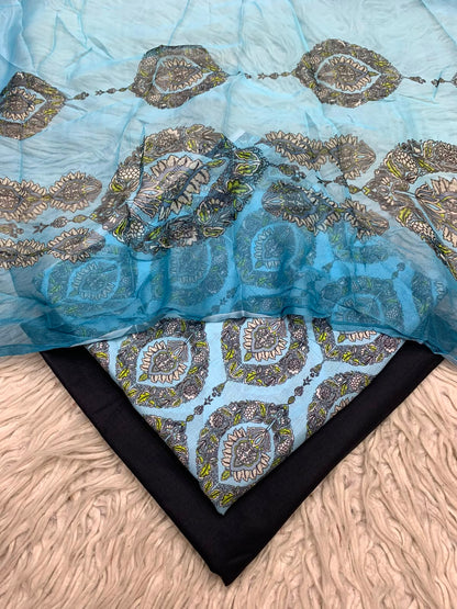 90x88 3Pc Premium Lawn Suit Vol-0020