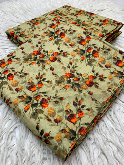 2Pc Bana Dora Print Lawn Suit Vol-534