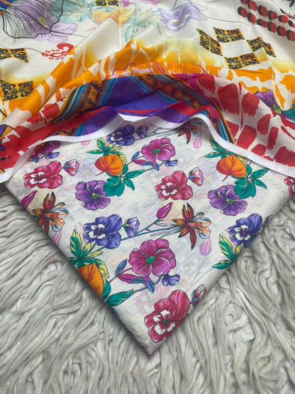 3Pc Same Digital Printed Lawn Suit 15