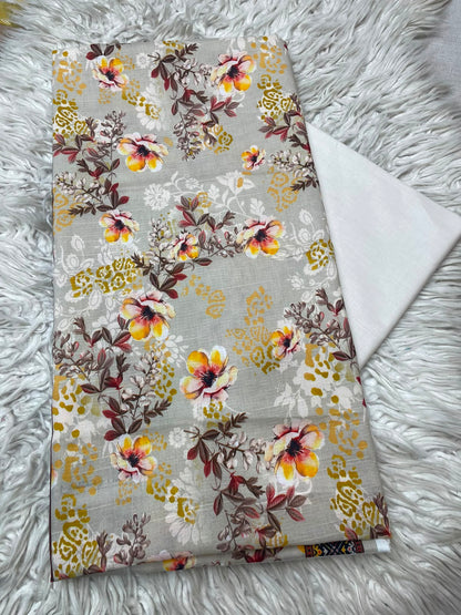 2Pc Printed Lawn Unstitched Suit 1250
