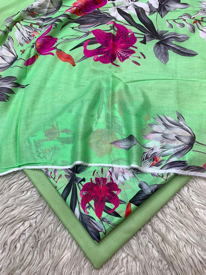 90x88 3Pc Premium Lawn Suit Vol-0020