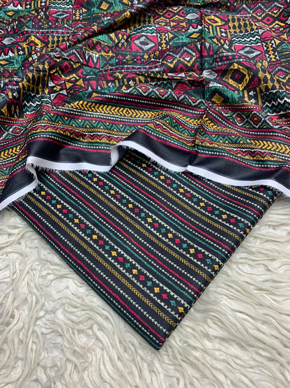 3Pc Printed Lawn Unstitched Suit 6224