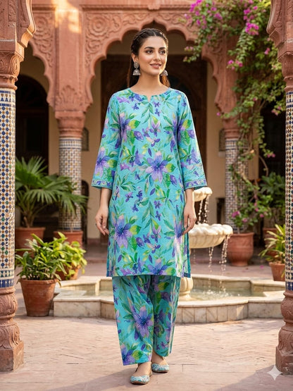 2Pc Bana Dora Print Lawn Suit 495