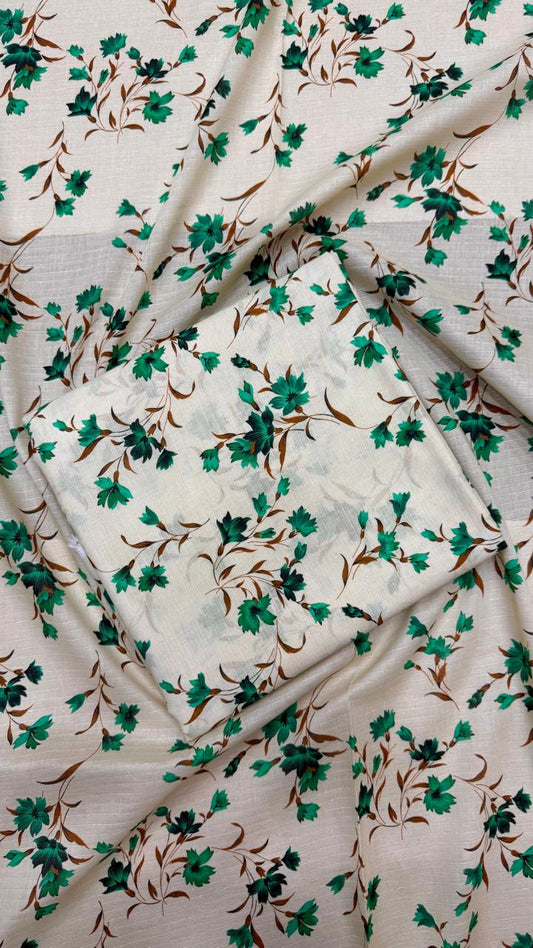 2Pc Lawn Unstitched Suit #8402