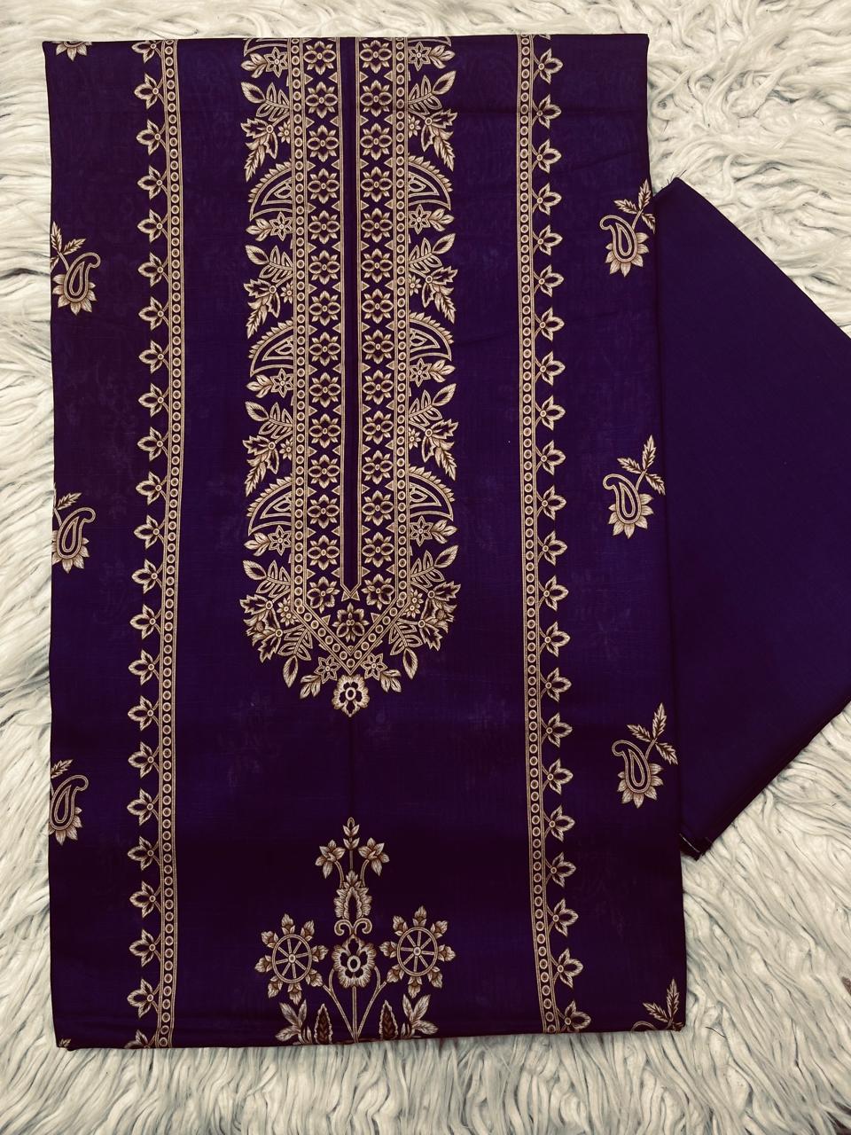 2Pc Lawn Kameez & Dyed Trouser Suit Vol-35