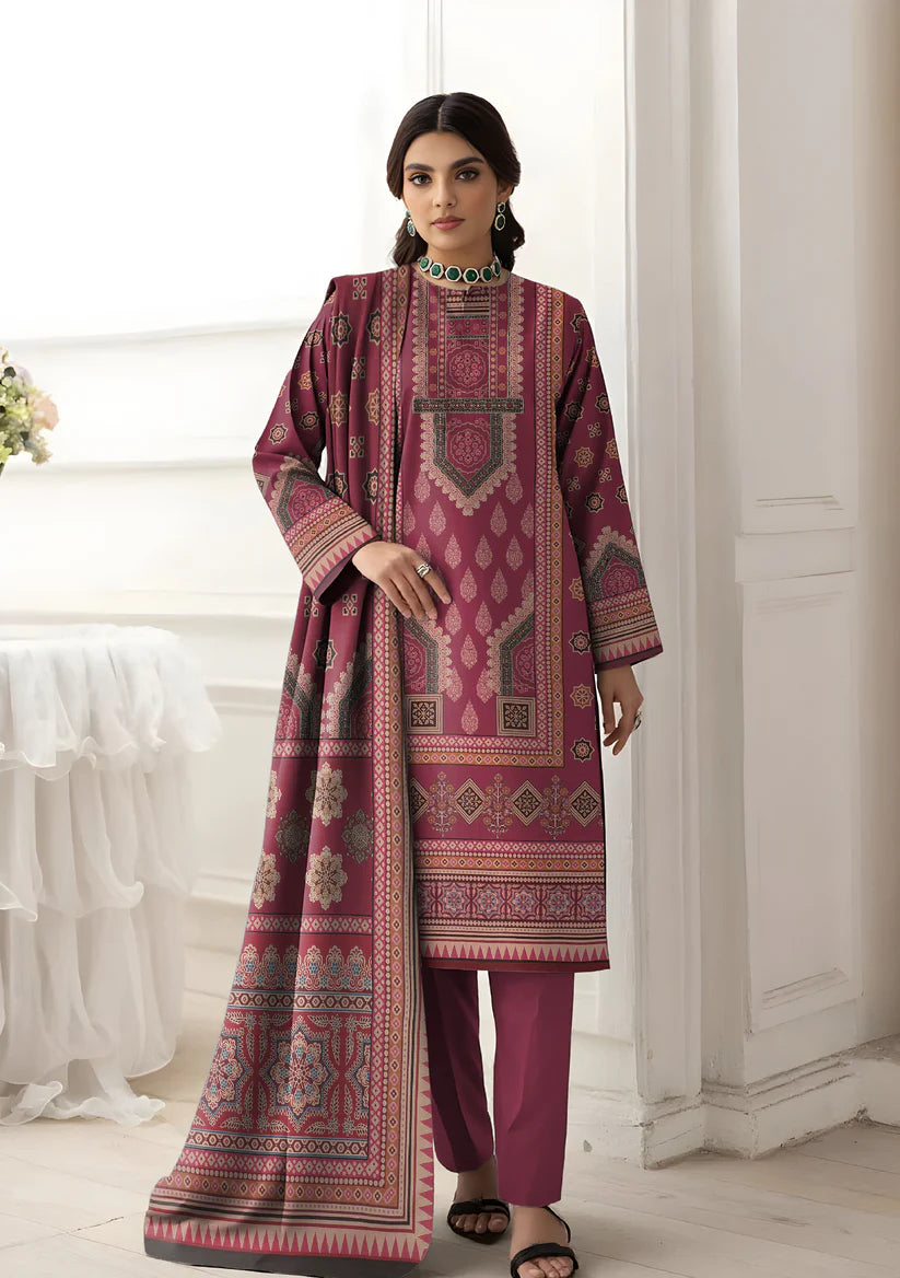 3PC Bin Noor Fab Shamray Unstitched Suit Vol-28