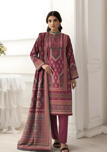 3PC Bin Noor Fab Shamray Unstitched Suit Vol-28