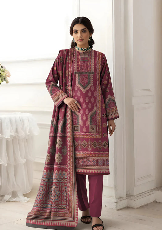 3PC Bin Noor Fab Shamray Unstitched Suit Vol-28