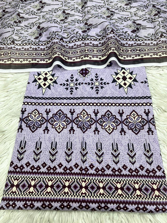 2Pc Lawn Bana Dora Kameez & Cortrai Duppata Vol-3197