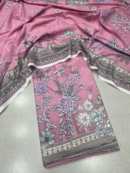 2Pc Dhanak Kameez & Dupatta Unstitched Suit 74