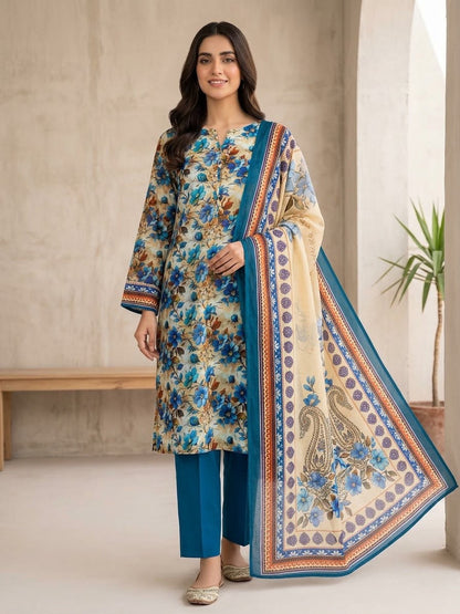 3Pc Zobia Lawn Unstitched Suit 29