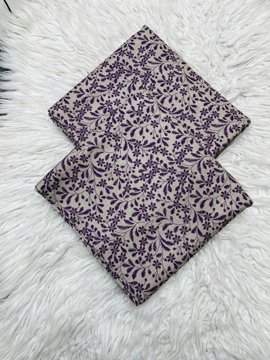 2Pc Slub Khaddar Allover Unstitched Suit Vol-0097