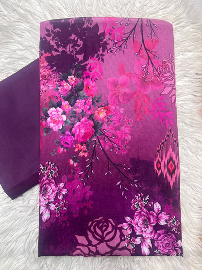 2pc Chamki Lawn Kameez & Dyed Trouser Suit Vol-944