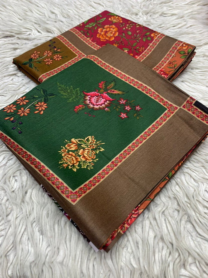 2Pc Bin Saeed Lawn Allover Printed Suit Vol-6205