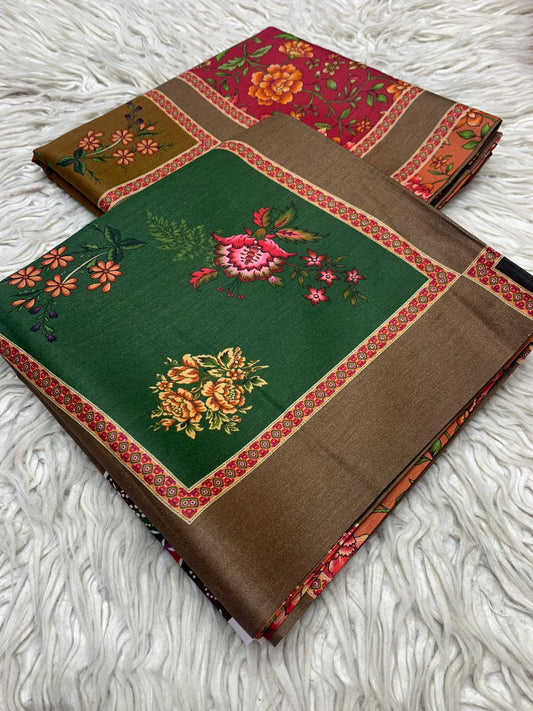 2Pc Bin Saeed Lawn Allover Printed Suit Vol-6205