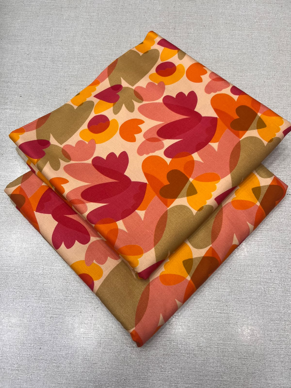 2Pc Staple Same Printed Unstitched Suit 6233