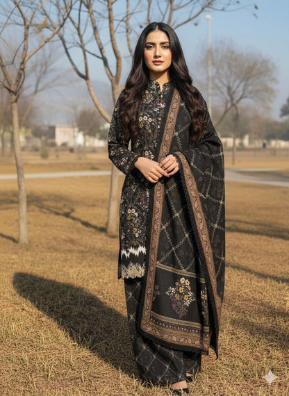 NOURA 3 PC UNSTITCHED SUIT VOL-0080