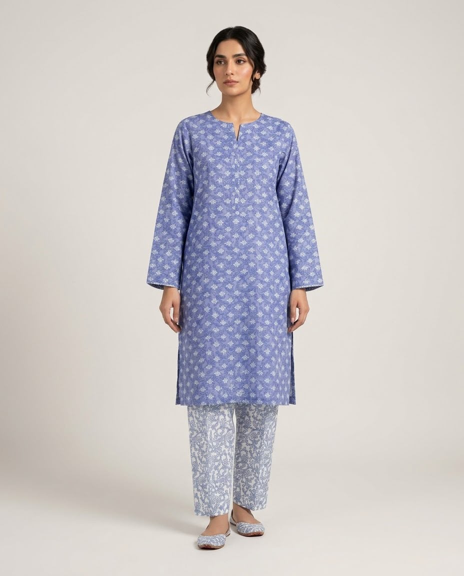 2Pc Sapphire kurta Shalwar Digital Printed Suit 499