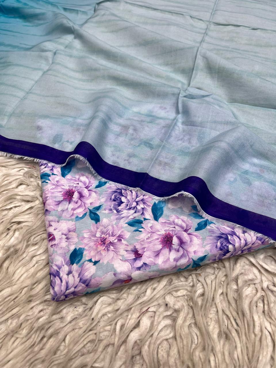 3Pc Supima Lawn Suit Vol-0011