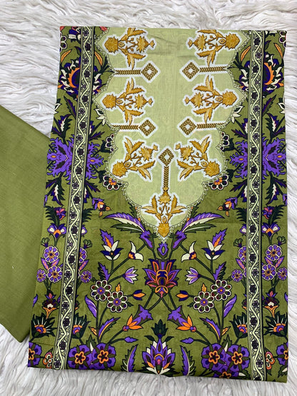2Pc Bin Noor Fab Lawn Kameez & Dyed Trouser Suit Vol-39
