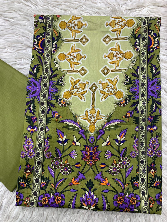 2Pc Bin Noor Fab Lawn Kameez & Dyed Trouser Suit Vol-39