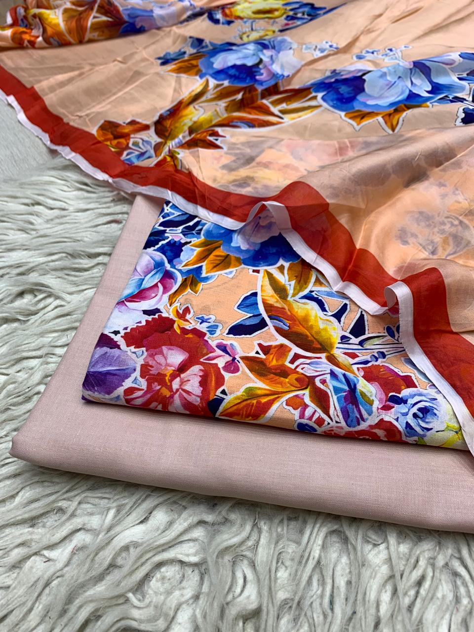90x88 3Pc Premium Lawn Suit Vol-005